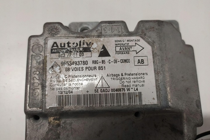 фото №1, Модуль подушка безпеки citroën c4 i lc_ 9653493780 1.6l дизель 2006