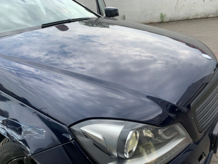 фото №9, Mercedes c класс w204 рестайлинг капот крышка двигателя крышка тёмно-синяя лак 890