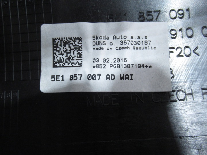 фото №13, Панель роздавальна skoda octavia iii подушка безпеки szra 5e1857091 оригінал