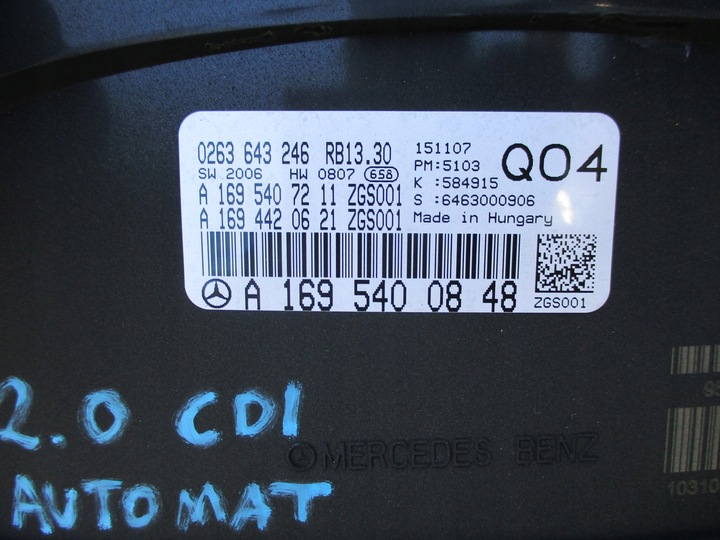 фото №6, Mercedes w169 2.0 cdi набір стартовий a6401500134