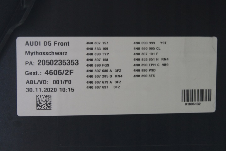 фото №11, Бампер перед переднее audi a8 d5 4n ly9t