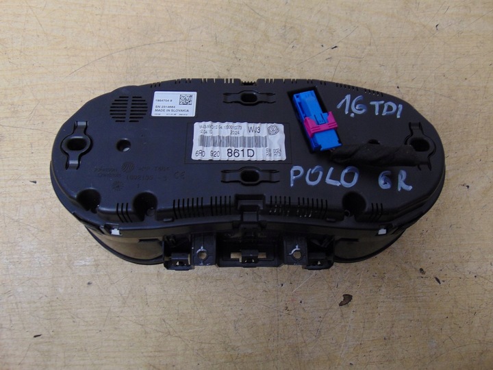 фото №9, Спидометр манометр vw polo v 6r 1.6 tdi 6r0920861d