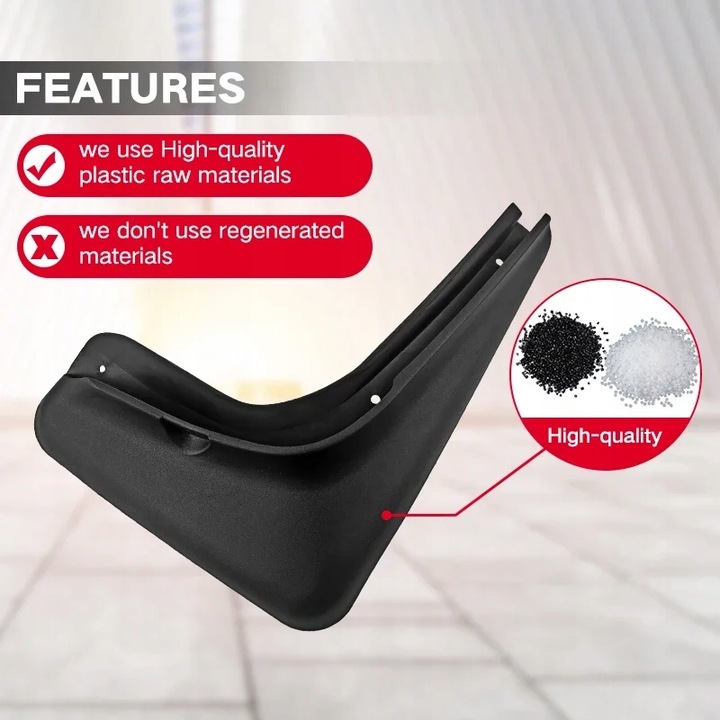 фото №7, 4pcs car pp mudguards for toyota yaris 2006-2011