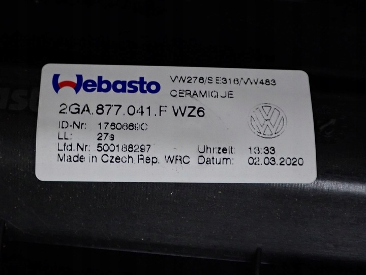 фото №8, Люк панорама жалюзи комплектная оригинал европа vw t-roc 20r