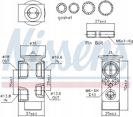 фото №11, Nissens клапан rozprężny кондиціонера bmw 5 e60-e61 03- , bmw 6 e63-e64 04