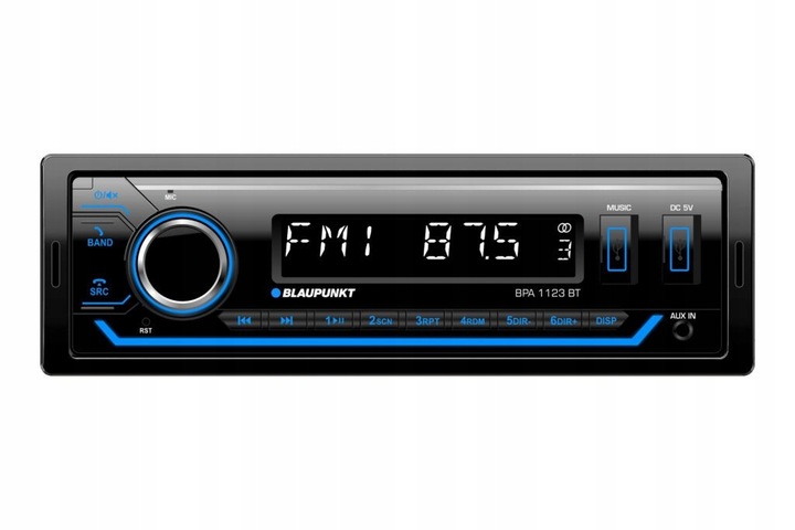 фото №8, Blaupunkt bpa1123bt радио 1-din блютуз usb wielokolorowe подсветка