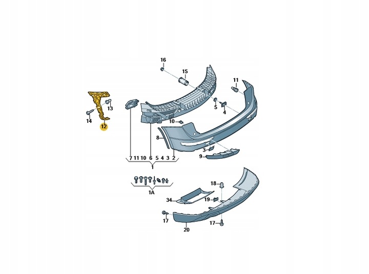 фото №1, 8r0807453c направляющая бампера s-line левая audi q5