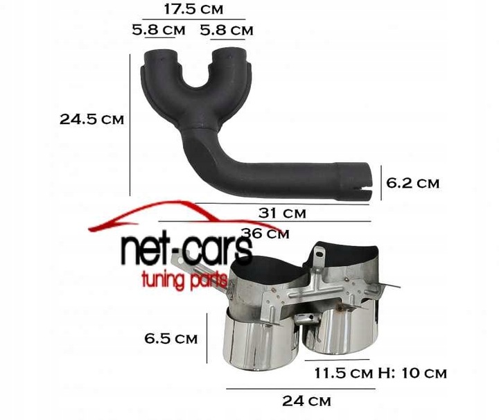 фото №10, Дифузор спойлер audi q7 20- рестайлінг s line sq7 abt наконечники чорний блиск