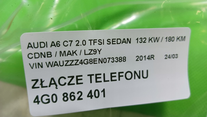 фото №15, Audi a6 c7 з'єднувач телефону адаптер джгут 14r