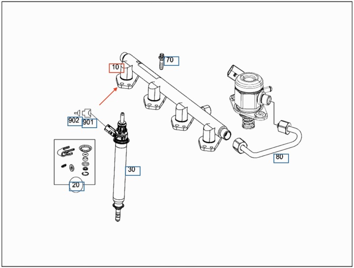 фото №10, Оригінальна паливна рейка  mercedes-benz oem номер a2700780645 a2700701400