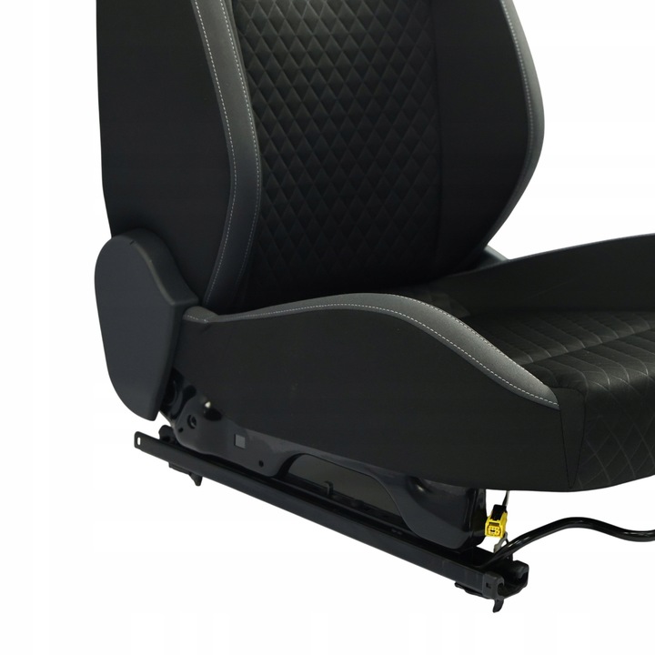 фото №11, Skoda rapid nh1 сиденье переднее с подогревом материал сатин чёрно серебряный левый