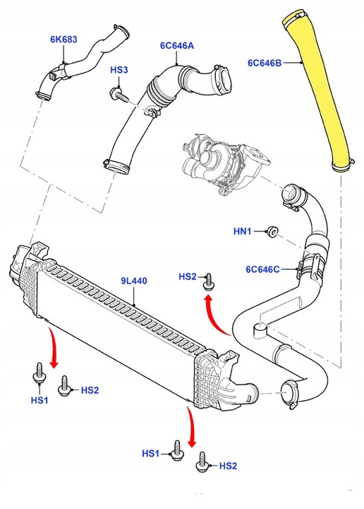 фото №2, Труба turbo інтеркулер шланг ford c-max focus ii focus c-max 2.0 tdci