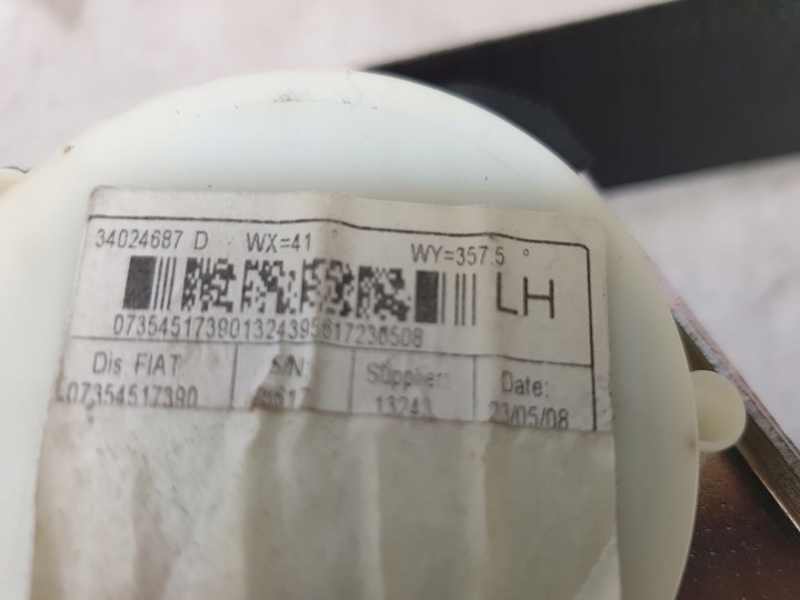 фото №5, Pas безпеки лівий зад fiat 500