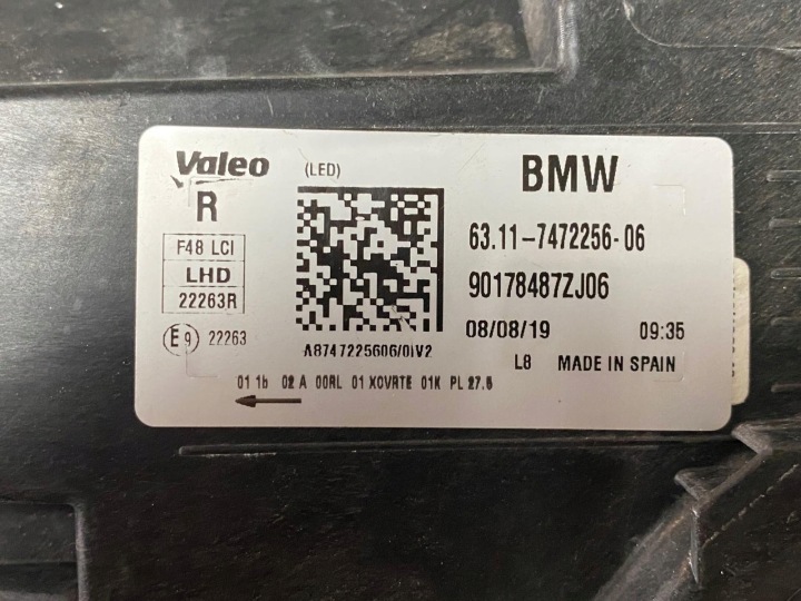 фото №12, Фара передня права bmw x1 f48 рестайлінг повний led 7472256