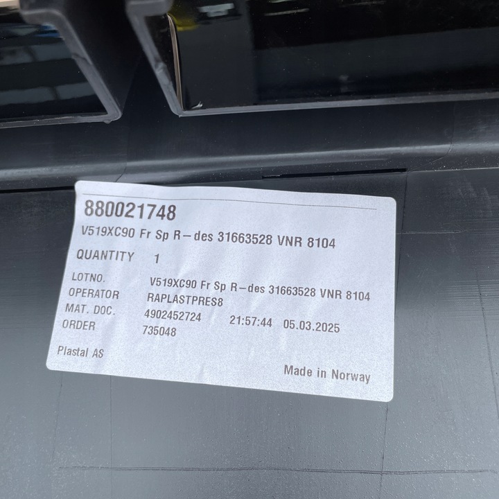 фото №14, Решітка бампера спойлер volvo xc90 ii r-design 31663528 оригінал нова