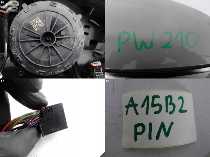фото №14, Skoda karoq 57b 17- зеркало instalacja правое 15 + 2 = 17 pin eu