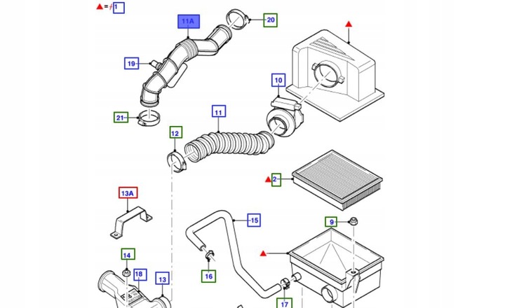 фото №1, Шланг впускний ford escort 95 - 01