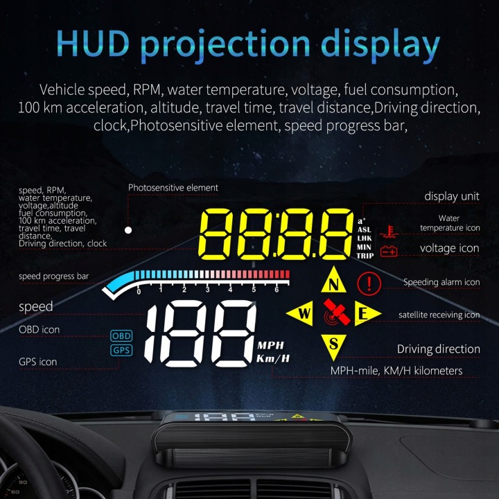 фото №9, Авто obd2 gps systerm hud дисплей hdup