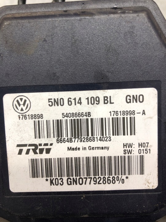 фото №7, Audi q3 2.0 tdi насос гальмівна abs 5n0614109bl