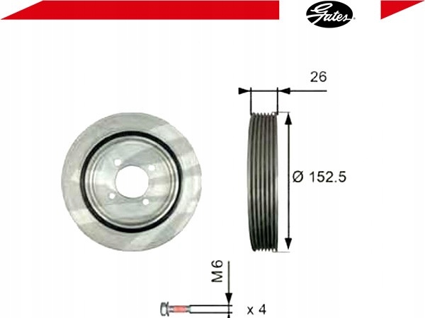фото №2, Колесо пасове вала citroen berlingo 1.9 d 70 mbwjz