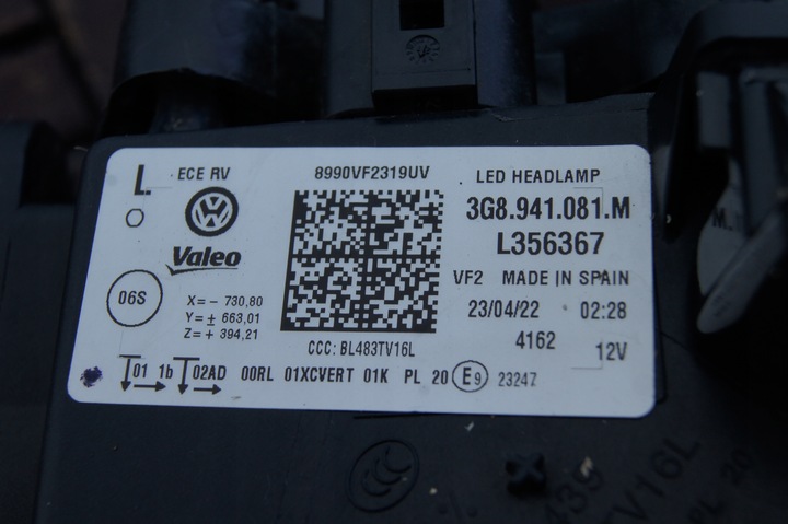 фото №10, Полный led vw arteon левая европа 3g8941081m