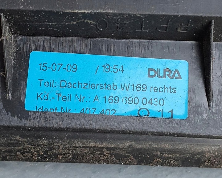 фото №9, Планка дахова права mercedes w169 3d a1696900430