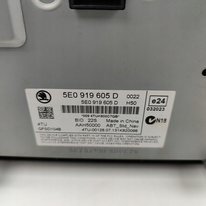 фото №7, Skoda octavia mk3 5e 2014 панель / радиопроигрыватель cd/dvd/gps