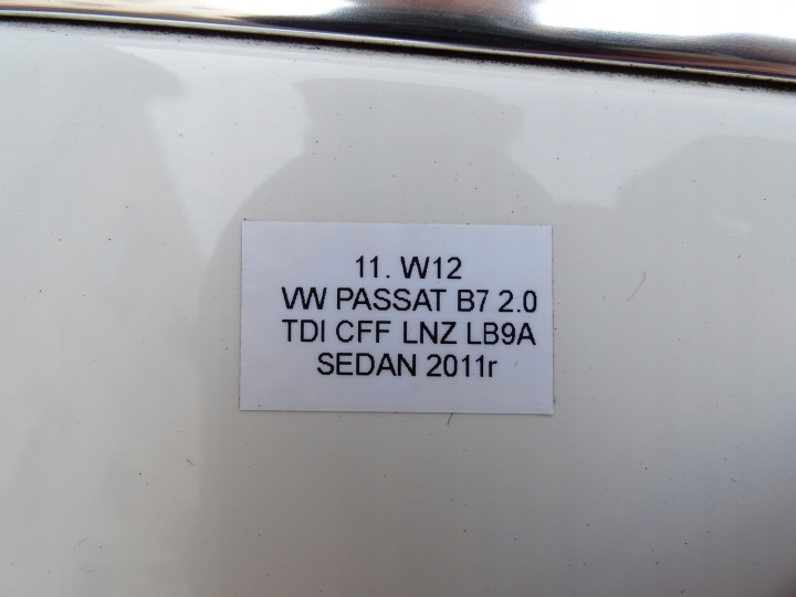 фото №12, Двері праві зад задні праві lb9a vw passat b7 3a sedan 10-15r