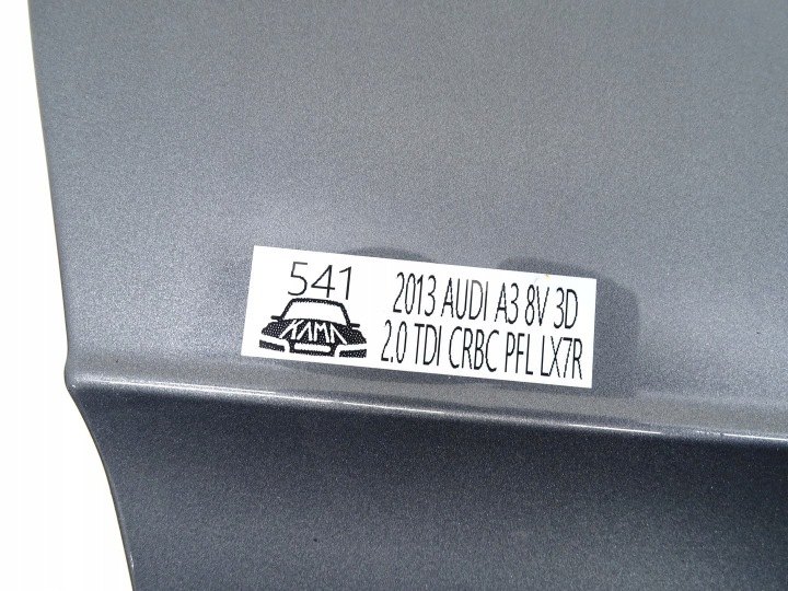 фото №16, Крыло правое перед передний audi a3 8v 3d / 5d 2012-2020r серый lx7r