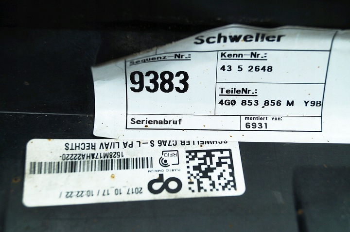 фото №4, Планка порогова права audi a6 c7 s-line