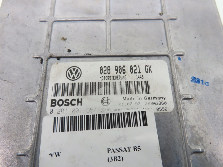 фото №5, Блок керування vw passat b5 1.9 tdi 028906021gk 0281001654