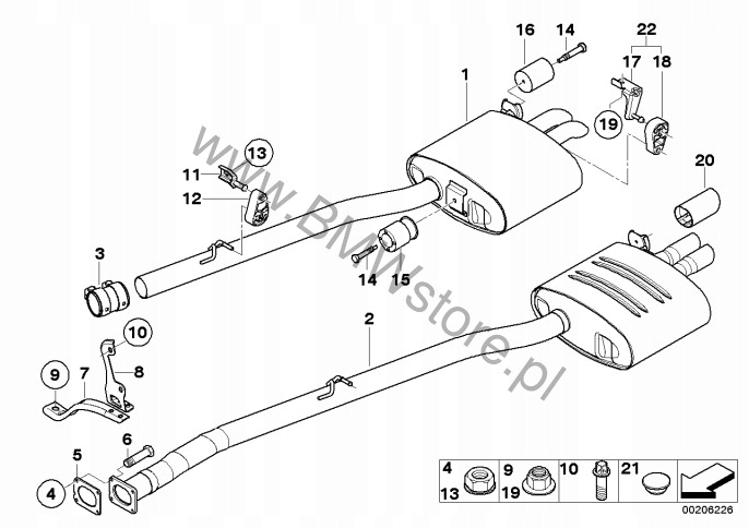 фото №16, Bmw e60 e61 530d 2.5 3.0 d наконечник глушник хром накладка вихлоп 7534036