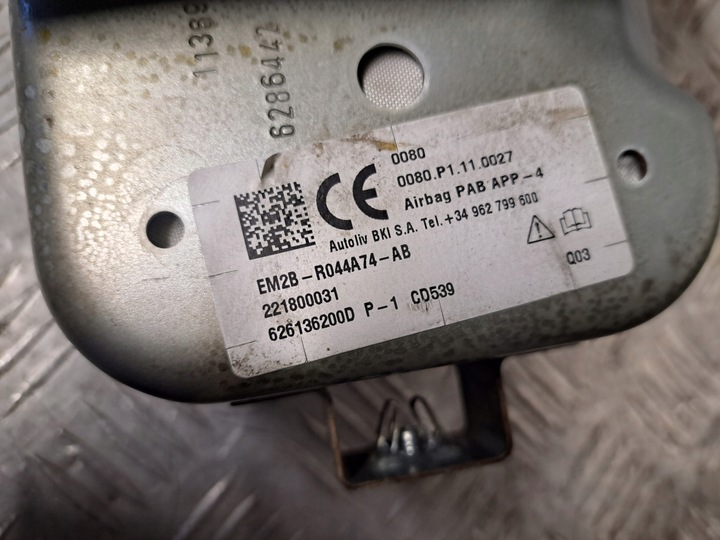 фото №5, Ford s-max mk2 2021 r подушка подушка безпеки пасажира em2b-r044a74-ab