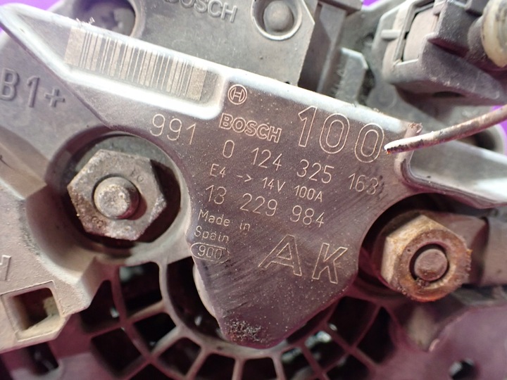 фото №6, Opel astra h 1.6 115km генератор 0124325163