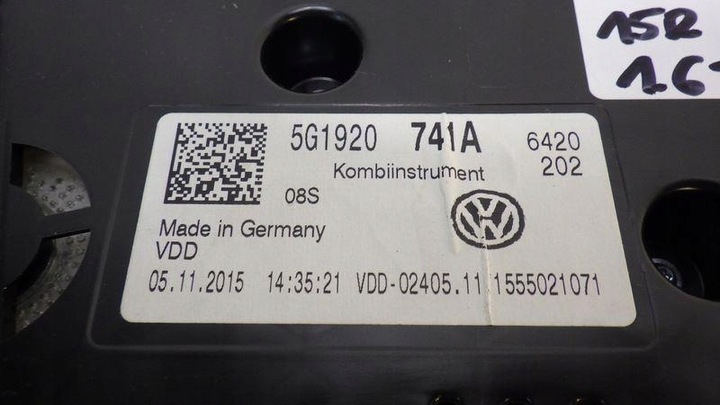 фото №13, Спідометр  прилади європа vw golf vii 1.6 tdi 5g1920741a vdd-02405.11