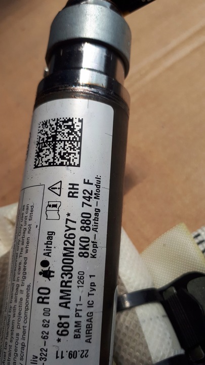 фото №7, S4 b8 a4 шторка воздушная air bag правая 8k0880742f