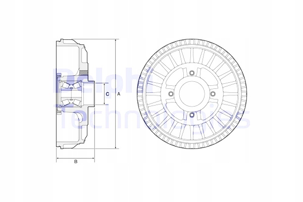 фото №2, Барабаны тормозные 2szt. з подшипник citan captur clio iv kangoo delphi