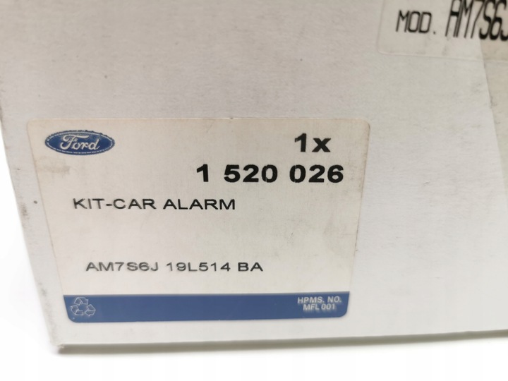 фото №13, Набор автосигнализация ford fiesta оригинальный номер am7s6j 19l514 ba 1520026