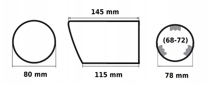 фото №11, Наконечник глушник вихлоп audi vw seat skoda tsi tfsi tdi монтаж 68-72 хром
