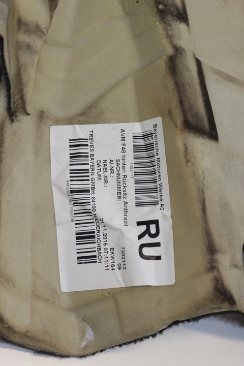 фото №5, Bmw f30 ковёр обивка третий 3 ряд eur чёрный