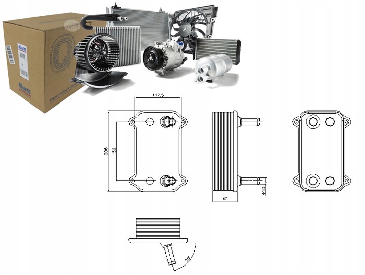 фото №1, Радиаторов масла [nissens]