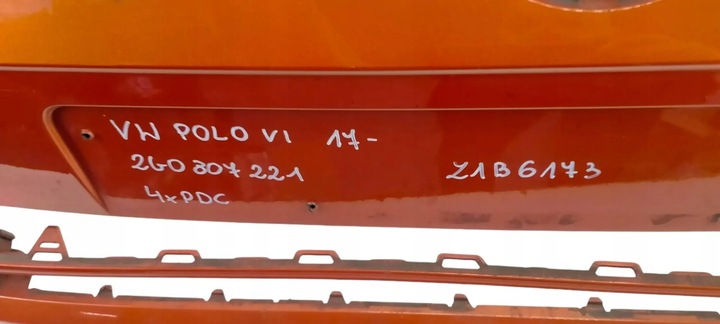 фото №8, Vw polo vi 6 2017- бампер переднее перед 2g0807221 4xpdc