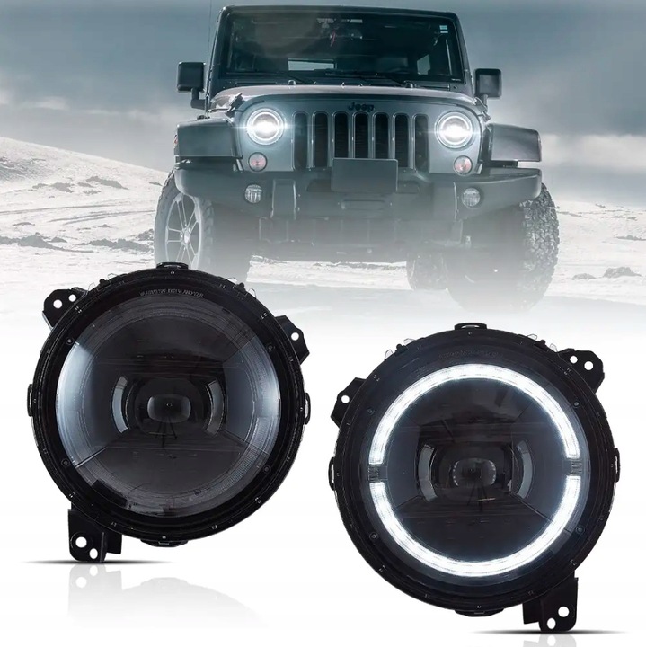 фото №1, Света led фары jeep wrangler 18-23 vland