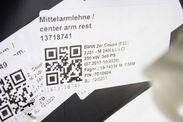 фото №5, Тунель середній підлокітник подушки bmw f20 f22