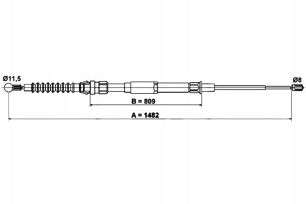 фото №2, Трос гальма ручного vw beetle 1.2-2.5 04.11-07.