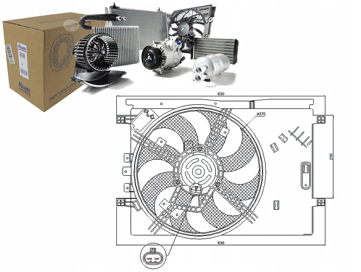 фото №1, Вентилятор радиатор з корпус fiat grande punto