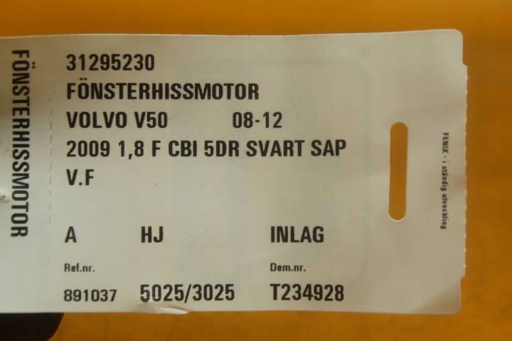 фото №12, Двигунчик скла ліві перед volvo v50 31275916aa
