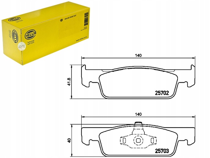 КОМПЛЕКТ - КОМПЛЕКТ КОЛОДОК ШАЛЬМІВНИХ HELLA 4106056