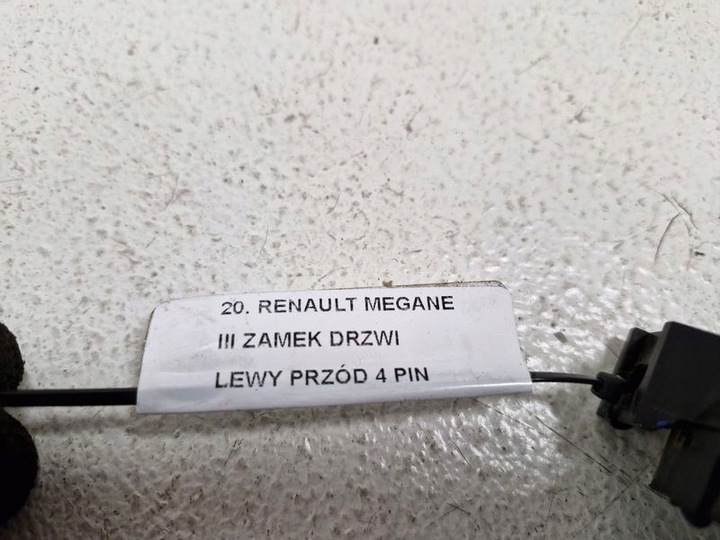 фото №7, Renault megane iii 3 замок дверь левый перед переднее 4 pin eu 805030001r