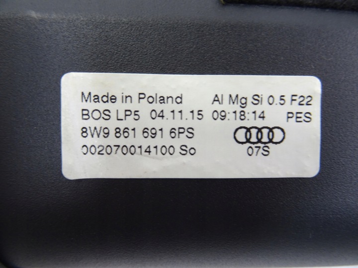 фото №14, Audi a4 сітка багажника ролета полиця 8w98616916